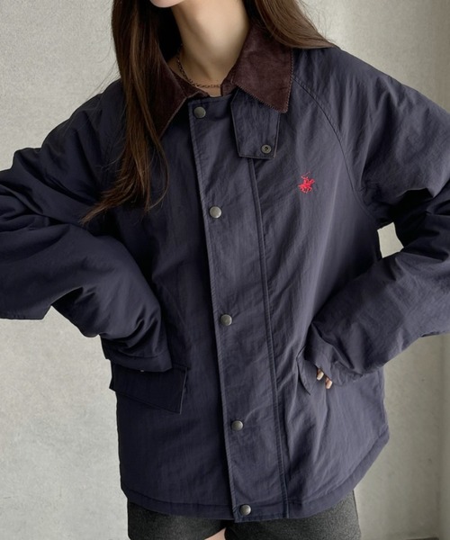 BEVERLY HILLS POLO CLUB(ビバリーヒルズポロクラブ)の「【BEVERLY HILLS POLO CLUB】ナイロン コットン ハンティングジャケット(ダウンジャケット/コート・メンズ・ネイビー/カーキ・L/M)」の8枚目の写真