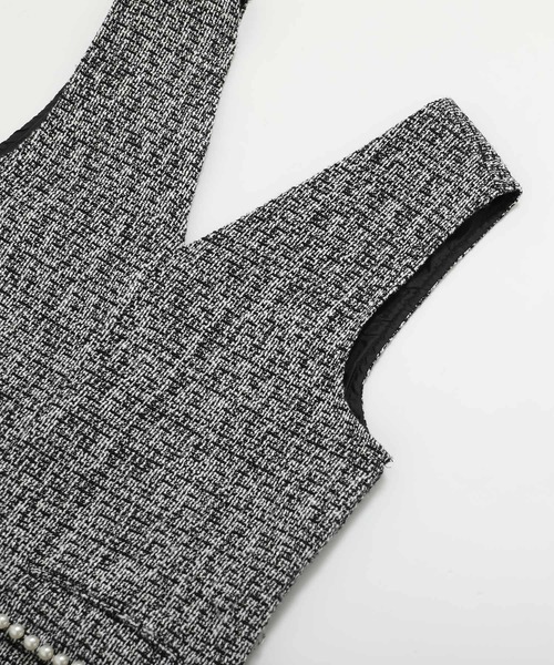 Fit more(フィットモア)の「パール付ツイードサロペット(サロペット/オーバーオール・レディース・ブラック・M/PS)」の12枚目の写真