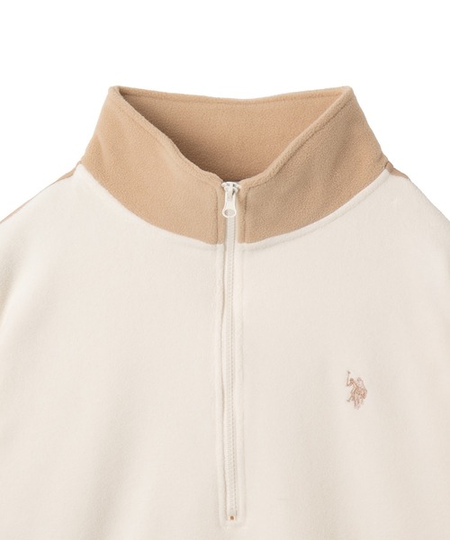 U.S. POLO ASSN.（ユーエスポロアッスン）の「∴WEGO/【大人気シリーズに新作登場！お気に入り登録者数2万人越え】U.S. POLO ASSN.フリースハーフジッププルオーバー（スウェット・レディース・ブラック/ホワイト/ホワイト系その他/ネイビー・MEDIUM/LARGE）」の15枚目の写真
