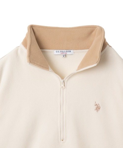 U.S. POLO ASSN.（ユーエスポロアッスン）の「∴WEGO/【大人気シリーズに新作登場！お気に入り登録者数2万人越え】U.S. POLO ASSN.フリースハーフジッププルオーバー（スウェット・レディース・ブラック/ホワイト/ホワイト系その他/ネイビー・MEDIUM/LARGE）」の14枚目の写真