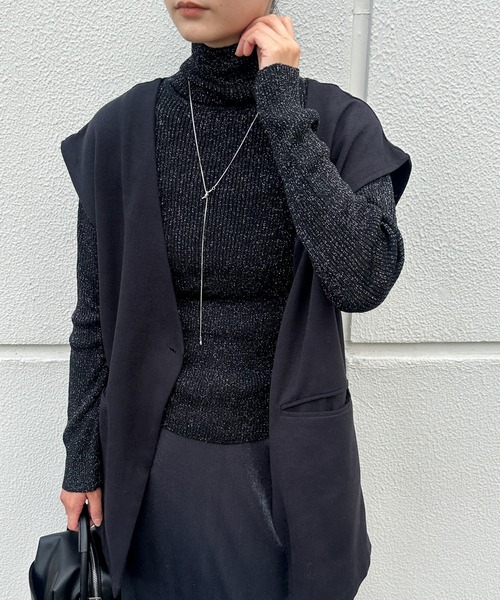 セール】ラメリブハイネックニット（ニット/セーター）｜select MOCA