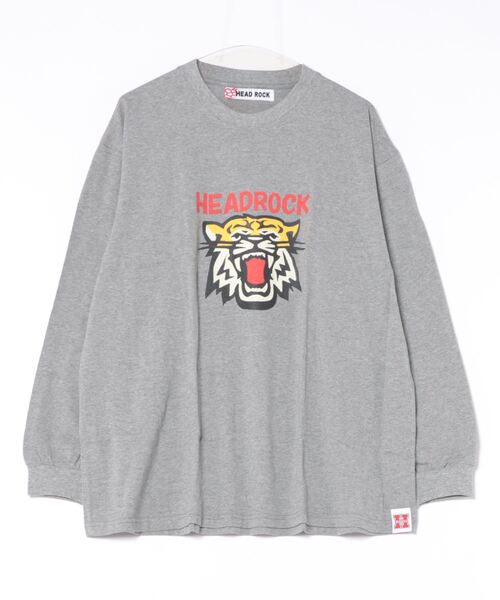 HEAD ROCK(ヘッドロック)の「長袖オーバーサイズTシャツ(大人)(Tシャツ/カットソー・レディース・オフホワイト/杢グレー/スミクロ・160/170/180)」の3枚目の写真