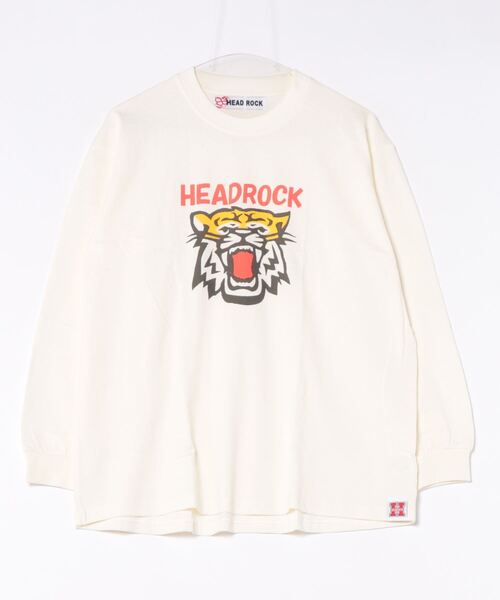 HEAD ROCK(ヘッドロック)の「長袖オーバーサイズTシャツ(大人)(Tシャツ/カットソー・レディース・オフホワイト/杢グレー/スミクロ・160/170/180)」の2枚目の写真
