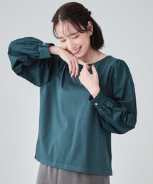 パフスリーブ Tシャツ 2色 リニューアルモデル】SUVIN PLATINUM テーラードTシャツ（襟