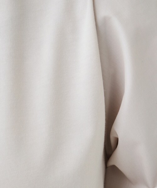 DRESKIP（ドレスキップ）の「◆【洗える】きれい見え 異素材切替パフスリーブトップス（Tシャツ/カットソー・レディース・チャコールグレー/ブルーグリーン/ライトグレー・02/03/04）」の11枚目の写真