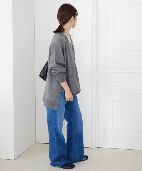 SLOBE IENA（スローブイエナ）の「ウォッシャブルワイドシルエットカーディガン（カーディガン/ボレロ・レディース・グリーン/ピンク系その他/ブラウン/ライトグレー・FREE）」の16枚目の写真