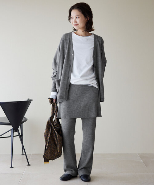 SLOBE IENA（スローブイエナ）の「ウォッシャブルワイドシルエットカーディガン（カーディガン/ボレロ・レディース・グリーン/ピンク系その他/ブラウン/ライトグレー・FREE）」の19枚目の写真