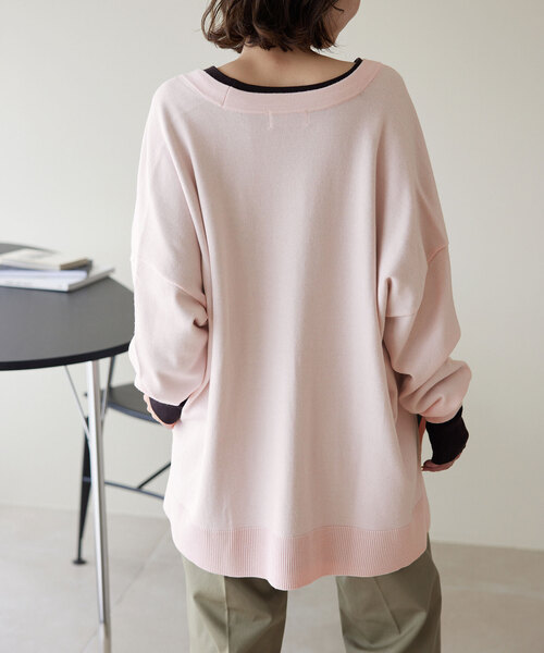 SLOBE IENA（スローブイエナ）の「ウォッシャブルワイドシルエットカーディガン（カーディガン/ボレロ・レディース・グリーン/ピンク系その他/ブラウン/ライトグレー・FREE）」の7枚目の写真