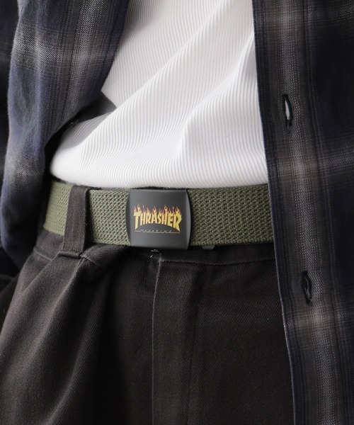 THRASHER(スラッシャー)の「THRASHER/スラッシャー THRASHER プリント GIベルト ガチャベルト(ベルト・メンズ・ブラック/オフホワイト/グレー/ホワイト/モスグリーン/レッド/ベージュ/ネイビー/イエロー・FREE)」の6枚目の写真