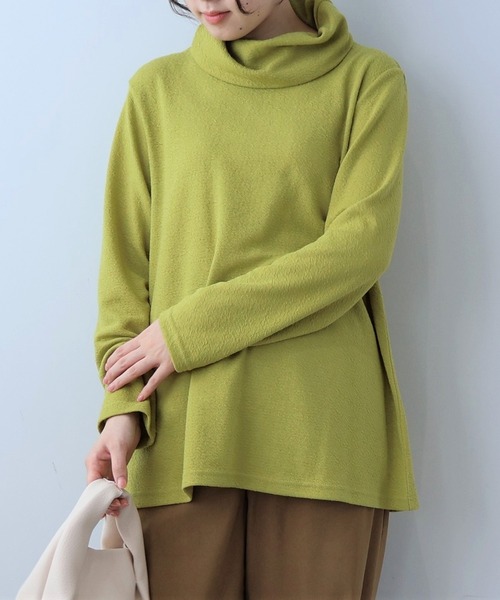 leswel(レスウェル)の「【L~5L 大きいサイズ】ふくれジャガードオフタートルカットソー(Tシャツ/カットソー・レディース・ブラック/ブルー/イエロー・L/LL/3L/4L/5L)」の14枚目の写真