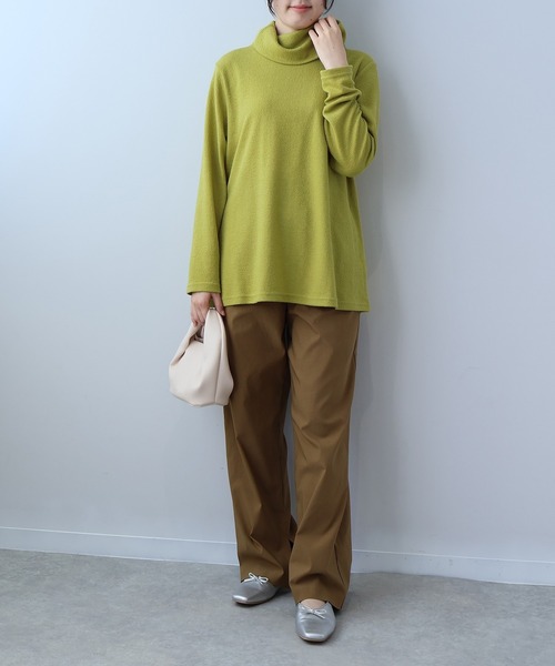 leswel(レスウェル)の「【L~5L 大きいサイズ】ふくれジャガードオフタートルカットソー(Tシャツ/カットソー・レディース・ブラック/ブルー/イエロー・L/LL/3L/4L/5L)」の18枚目の写真