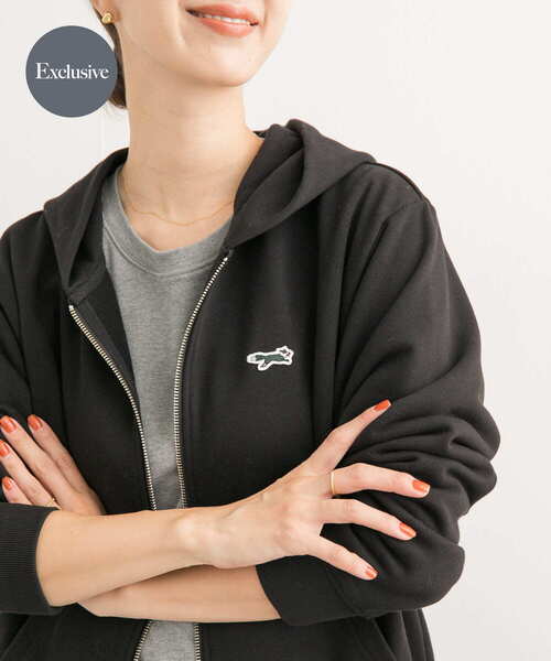 PENNEYS(ぺニーズ)の「『別注』PENNEYS×DOORS THE FOX 裏毛ジップパーカー(パーカー・レディース・ブラック/グレー/キャメル・MEDIUM)」の2枚目の写真