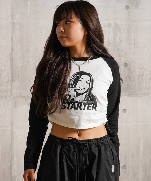 STARTER BLACK LABEL（スターターブラックレーベル）の「STARTER シャーリング ショート丈 ラグラン L/S Tシャツ / Shirring Short Length Raglan Long Sleeved T-Shirt（Tシャツ/カットソー・レディース・C/B/A/D・ONE SIZE）」の5枚目の写真