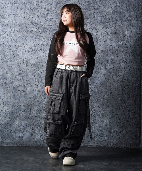 STARTER BLACK LABEL（スターターブラックレーベル）の「STARTER シャーリング ショート丈 ラグラン L/S Tシャツ / Shirring Short Length Raglan Long Sleeved T-Shirt（Tシャツ/カットソー・レディース・C/B/A/D・ONE SIZE）」の21枚目の写真