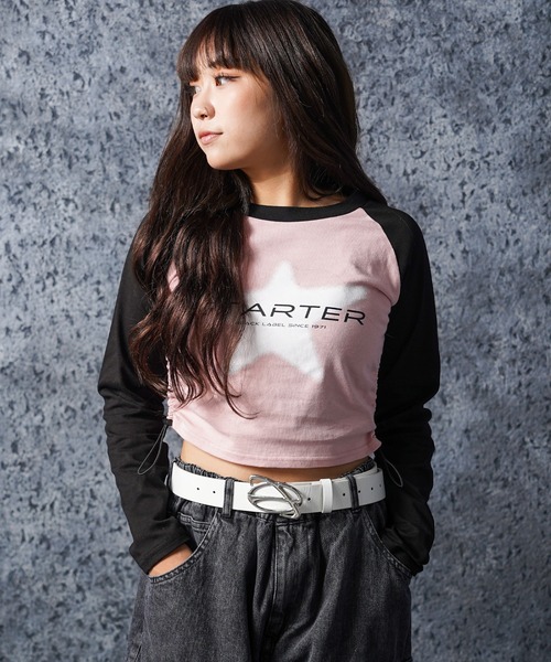 STARTER BLACK LABEL（スターターブラックレーベル）の「STARTER シャーリング ショート丈 ラグラン L/S Tシャツ / Shirring Short Length Raglan Long Sleeved T-Shirt（Tシャツ/カットソー・レディース・C/B/A/D・ONE SIZE）」の19枚目の写真