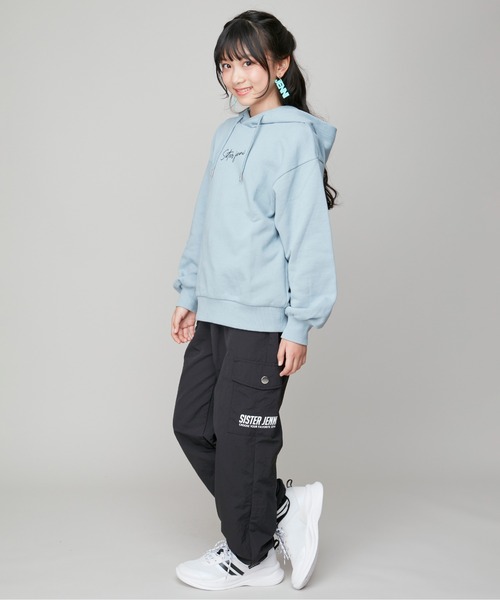 SISTER JENNI(SISTER JENNI)の「【コットン100%】バックタイダイロゴパーカー(パーカー・キッズ・ミント/ブラック/サックスブルー・140cm/150cm/130cm/160cm)」の18枚目の写真