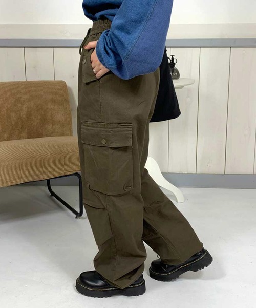 CRB(シーアールビー)の「ツイルカーゴパンツ(カーゴパンツ・レディース・ブラック/カーキ/チャコールグレー/レッド/ベージュ・F)」の8枚目の写真