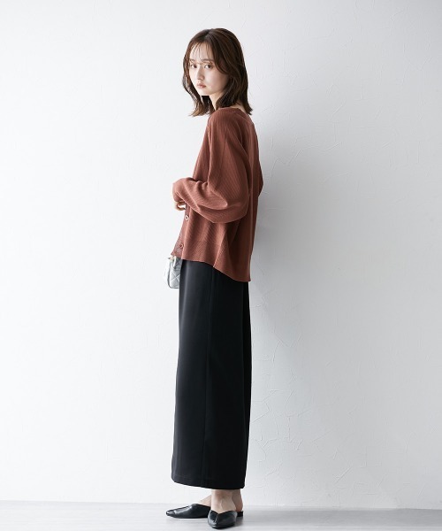 nissen（ニッセン）の「【販売終了】ナローシルエットロングスカート（スカート・レディース・ブラック/キャメル・LL/S/M/L）」の4枚目の写真