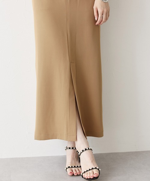 nissen（ニッセン）の「【販売終了】ナローシルエットロングスカート（スカート・レディース・ブラック/キャメル・LL/S/M/L）」の10枚目の写真