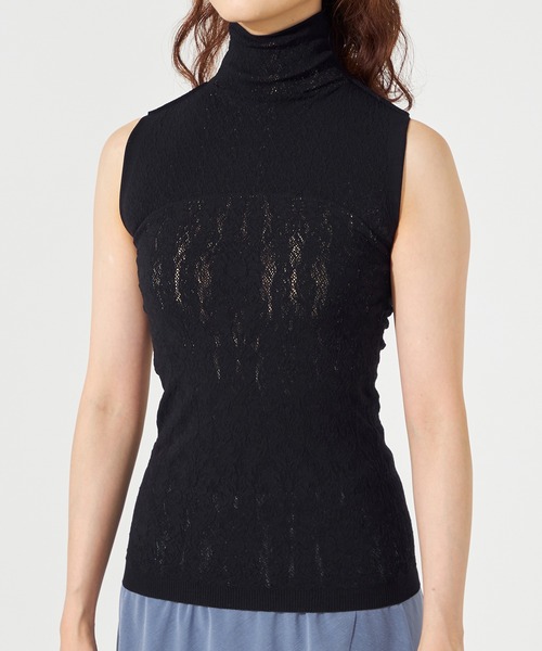 チャコット　ノーソーイングニット　カップ付きハイネックニットトップ Chacott（チャコット）の「【ノーソーイングニット】カップ付