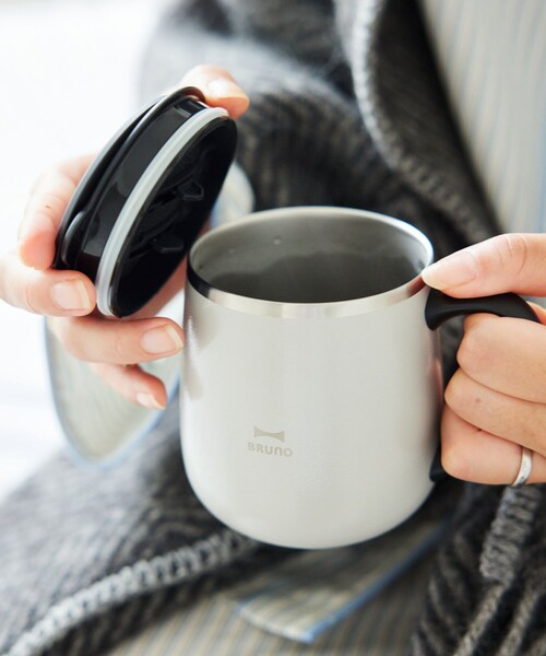 BRUNO/ブルーノ 蓋つきステンレスマグ short 0.32L（グラス