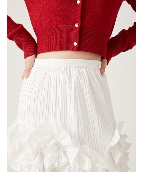 LILY BROWN（リリーブラウン）の「３Ｄモチーフミニスカート（スカート・レディース・ライトブルー/ホワイト/ボルドー・0/1）」の13枚目の写真