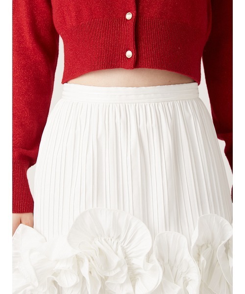 LILY BROWN（リリーブラウン）の「３Ｄモチーフミニスカート（スカート・レディース・ライトブルー/ホワイト/ボルドー・0/1）」の14枚目の写真