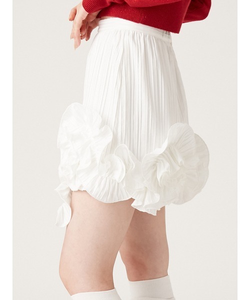 LILY BROWN（リリーブラウン）の「３Ｄモチーフミニスカート（スカート・レディース・ライトブルー/ホワイト/ボルドー・0/1）」の17枚目の写真