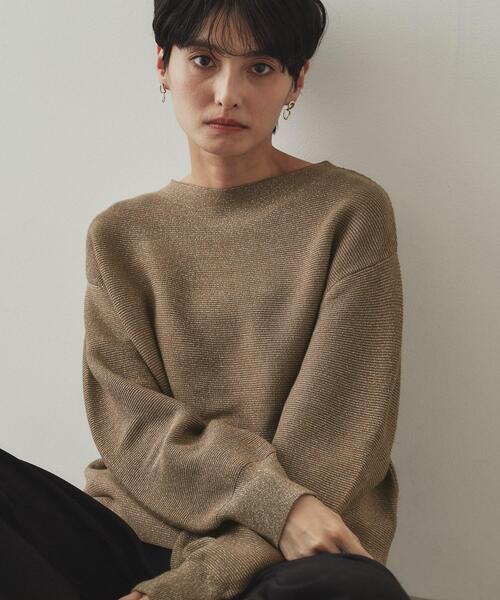 OPAQUE.CLIP（オペークドットクリップ）の「◆≪エマール検証済≫ラメガーターボートネックニット【洗濯機洗い可】（ニット/セーター・レディース・ホワイト系8/ライトグレー系5/チャコール/ブラウン系6/パープル系1/ブルー系その他7・36/38/40/42）」の22枚目の写真