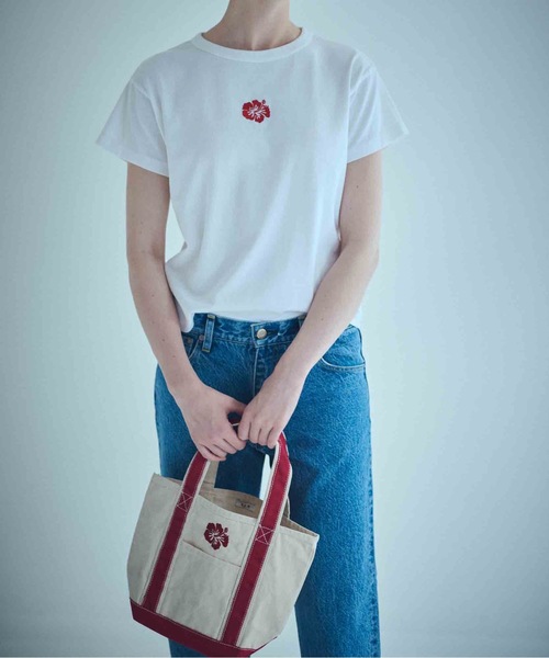 SEA（シー）の「ハイビスカス スーベニアトートS（トートバッグ・レディース・ブラック/レッド/ネイビー・ONE SIZE）」の4枚目の写真