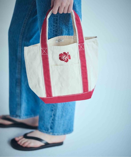 SEA（シー）の「ハイビスカス スーベニアトートS（トートバッグ・レディース・ブラック/レッド/ネイビー・ONE SIZE）」の5枚目の写真