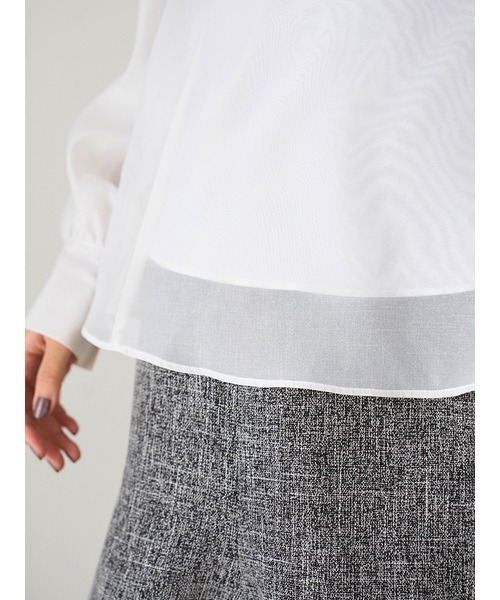SNIDEL Sustainableラッフルリボンオーガンジーブラウス SNIDEL（スナイデル）の「Sustainableラッフルリボン