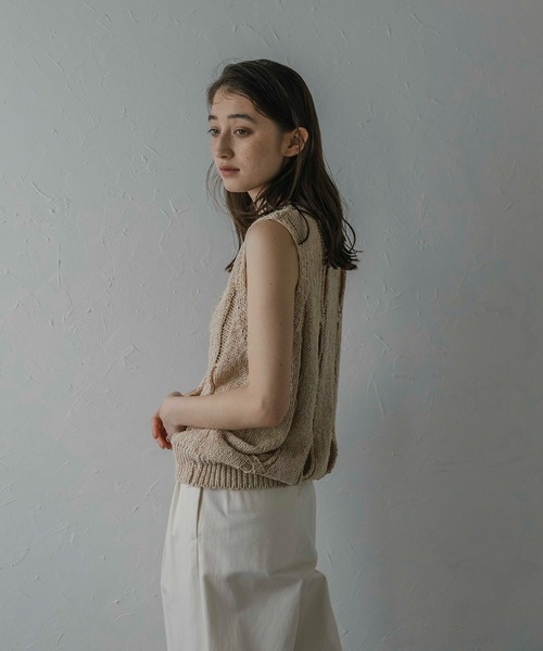 MINERTE（ミネルテ）の「【ANDSEARCH】ノースリーブニット（ニット/セーター・レディース・アイボリー・FREE）」の5枚目の写真