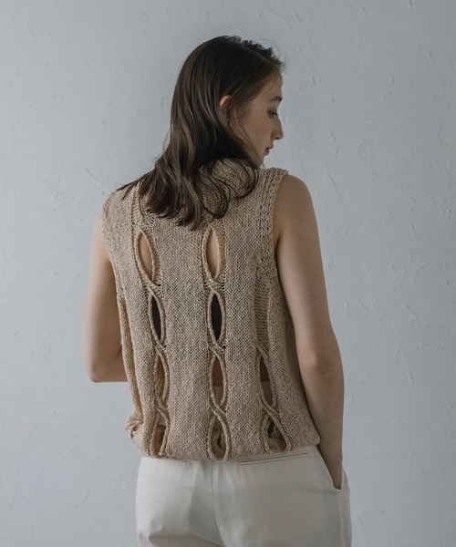 MINERTE（ミネルテ）の「【ANDSEARCH】ノースリーブニット（ニット/セーター・レディース・アイボリー・FREE）」の6枚目の写真