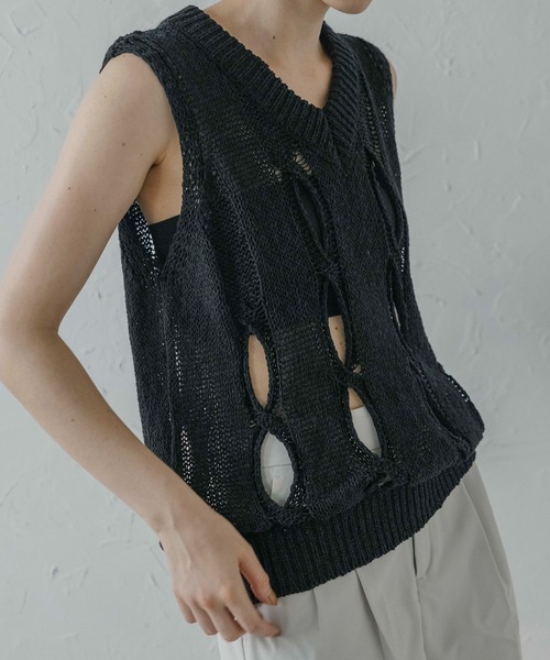 MINERTE（ミネルテ）の「【ANDSEARCH】ノースリーブニット（ニット/セーター・レディース・アイボリー・FREE）」の8枚目の写真