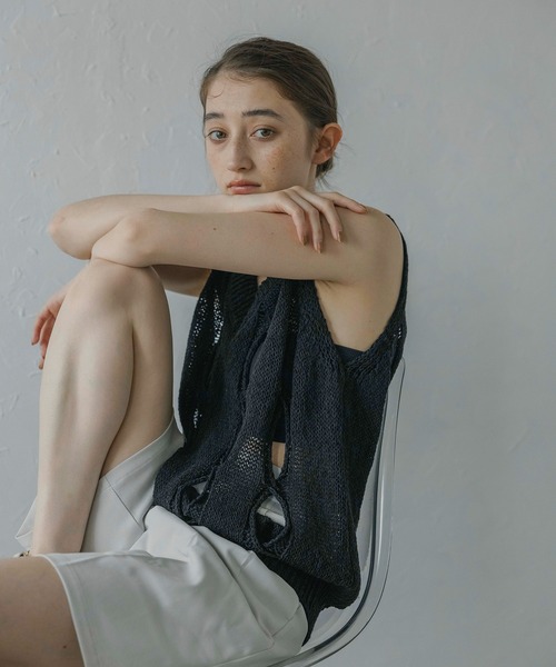 MINERTE（ミネルテ）の「【ANDSEARCH】ノースリーブニット（ニット/セーター・レディース・アイボリー・FREE）」の9枚目の写真