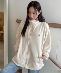 muahmuah([A[A)A'GEM/9 × .komwmuahmuah/[A[AxSTITCH LOGO FLEECE ZIPUP JACKET/Xeb`St[X ZIP UP WPbg(TVc/Jbg\[)