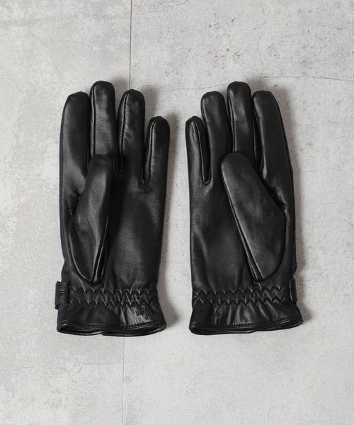 【セール】リアルレザーコンビグローブ＜スマートフォン操作可能＞（手袋）｜MEN'S BIGI（メンズビギ）