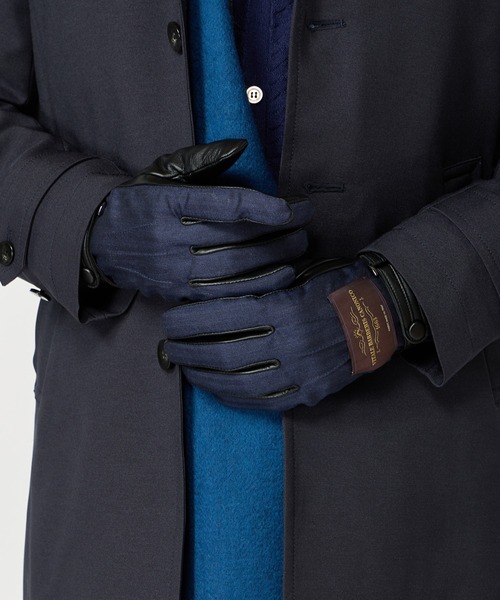 【セール】リアルレザーコンビグローブ＜スマートフォン操作可能＞（手袋）｜MEN'S BIGI（メンズビギ）