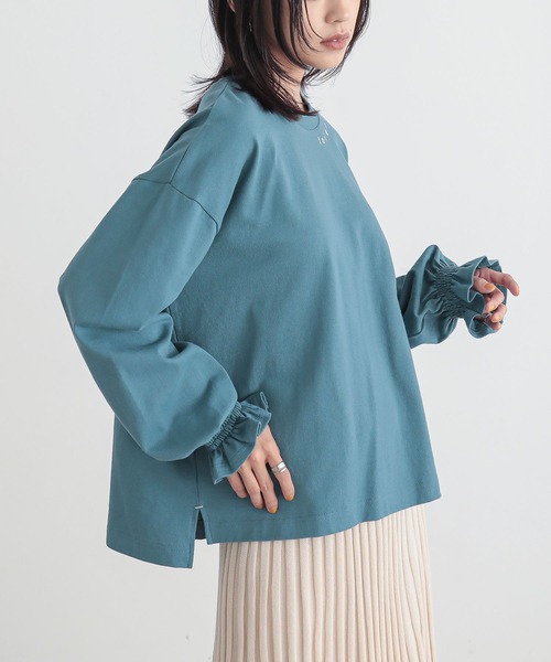 n'OrLABEL（ノアールレーベル）の「『キャンディスリーブロゴカットソー』（Tシャツ/カットソー・レディース・ネイビー/オフホワイト/グリーン・FREE）」の20枚目の写真