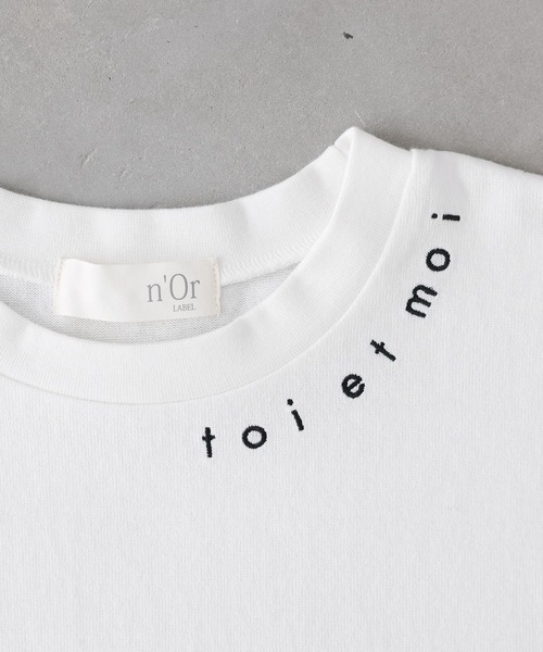 n'OrLABEL（ノアールレーベル）の「『キャンディスリーブロゴカットソー』（Tシャツ/カットソー・レディース・ネイビー/オフホワイト/グリーン・FREE）」の9枚目の写真