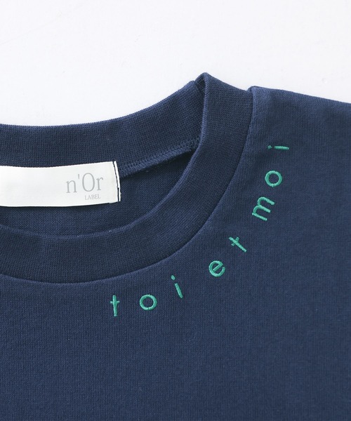 n'OrLABEL（ノアールレーベル）の「『キャンディスリーブロゴカットソー』（Tシャツ/カットソー・レディース・ネイビー/オフホワイト/グリーン・FREE）」の11枚目の写真