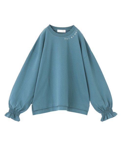 n'OrLABEL（ノアールレーベル）の「『キャンディスリーブロゴカットソー』（Tシャツ/カットソー・レディース・ネイビー/オフホワイト/グリーン・FREE）」の13枚目の写真