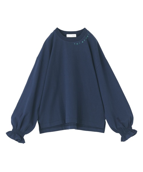 n'OrLABEL（ノアールレーベル）の「『キャンディスリーブロゴカットソー』（Tシャツ/カットソー・レディース・ネイビー/オフホワイト/グリーン・FREE）」の12枚目の写真