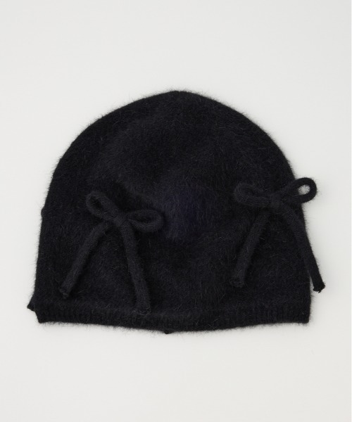SLY(スライ)の「RIBBON SHAGGY BEANIE リボン シャギー ビーニー(ニットキャップ/ビーニー・レディース・アイボリー/ブラック・FREE)」の11枚目の写真