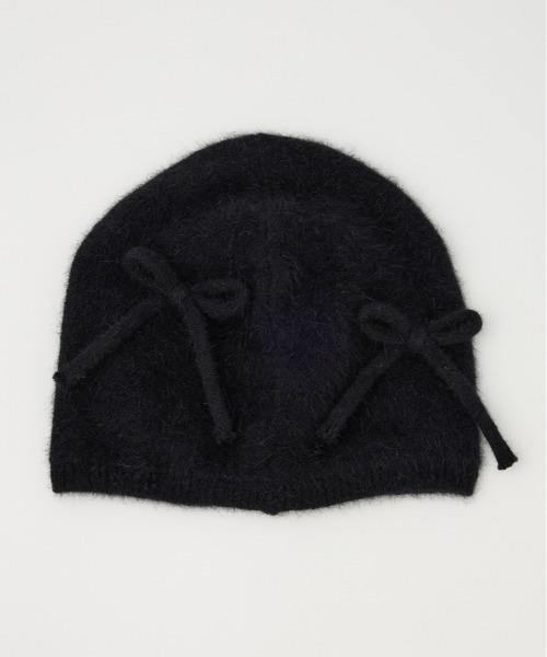 SLY(スライ)の「RIBBON SHAGGY BEANIE リボン シャギー ビーニー(ニットキャップ/ビーニー・レディース・アイボリー/ブラック・FREE)」の12枚目の写真