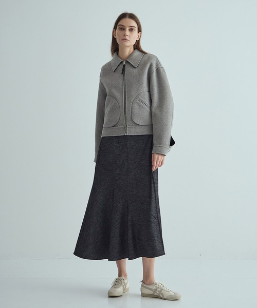 THE TOKYO(ザトウキョウ)の「【THE TOKYO/ザトウキョウ】CASHMERE REVERSIBLE SHORT BLOUSON/カシミヤリバーシブルショートブルゾン(その他アウター・レディース・ブラック/グレー・44/40)」の8枚目の写真