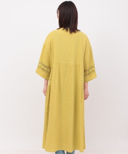 チチカカ（チチカカ）の「Rico クレープペイズリー刺繍ワンピース（ワンピース・レディース・イエロー/ライトベージュ/チャコールグレー・FREE）」の14枚目の写真