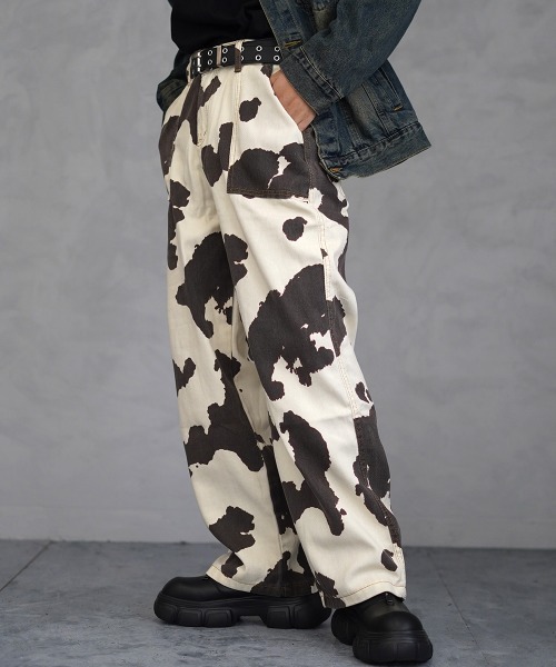 【セール】animal pattern wide baker pants / アニマルパターンワイドベイカーパンツ（その他パンツ）｜Shoowtime（ショウタイム）