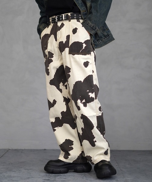 【セール】animal pattern wide baker pants / アニマルパターンワイドベイカーパンツ（その他パンツ）｜Shoowtime（ショウタイム）